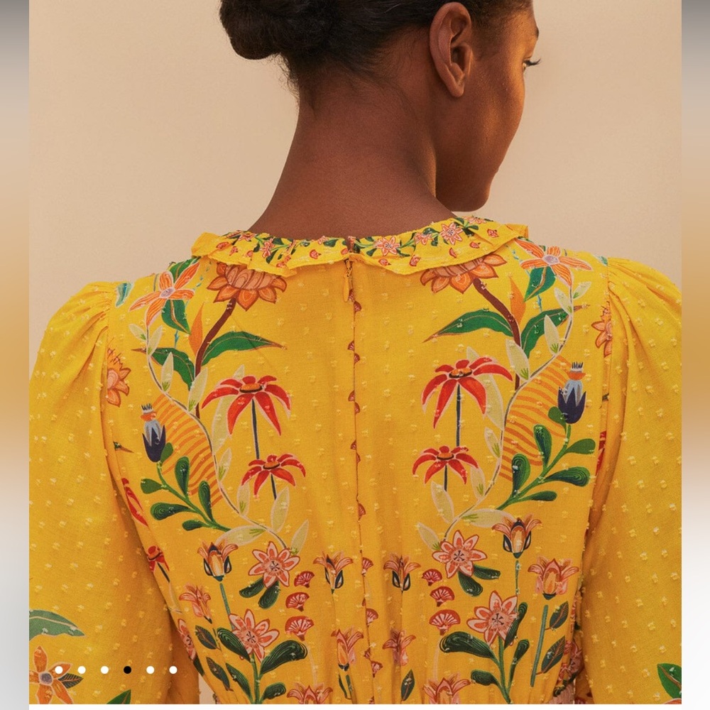 FARM RIO‼️‼️ Mixed Delicate Flowers Long Sleeve
Maxi Dress‼️ - Picture 5 of 10